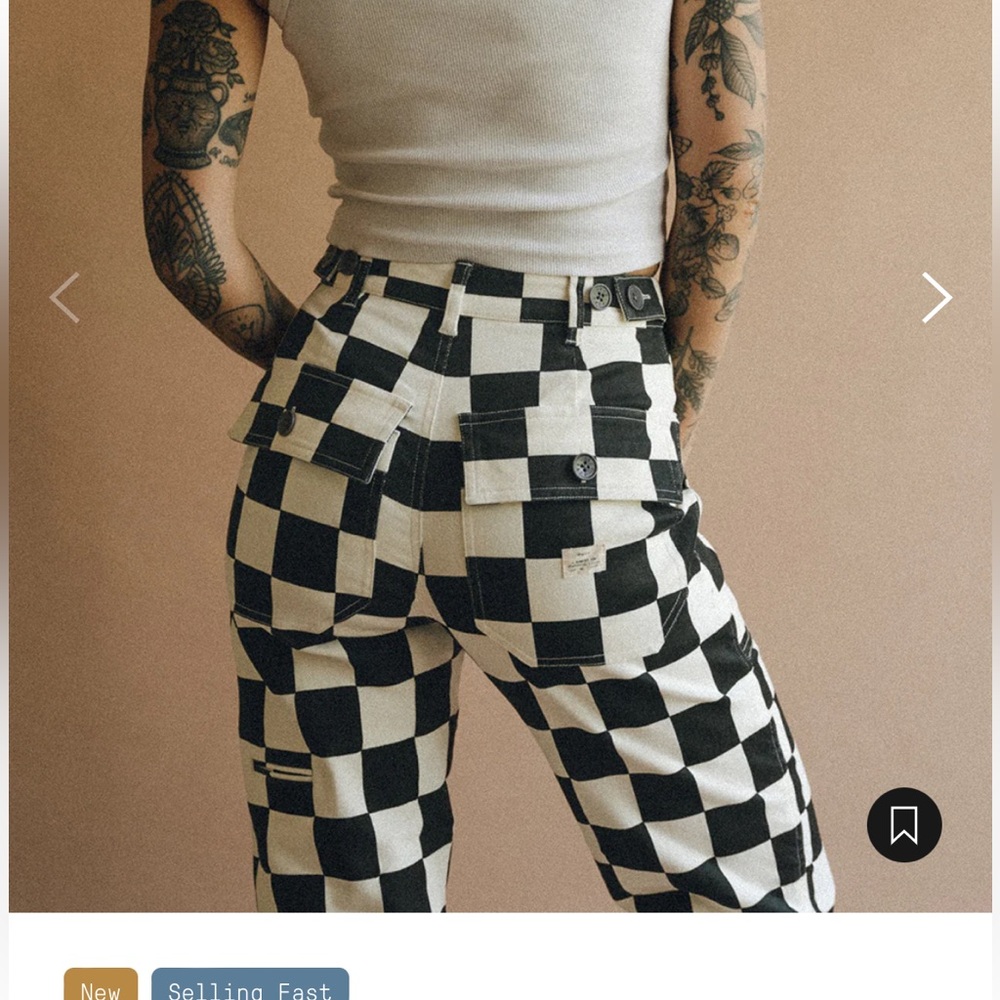 304 Service Fatigue Pants - Black Checkerboard.